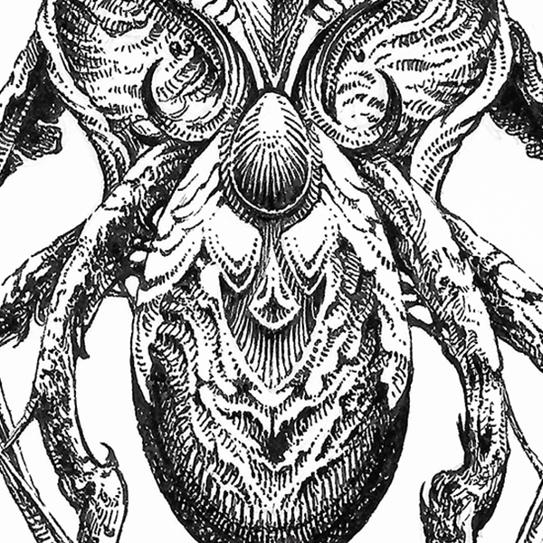 The Shrouded Fetish of a Nameless Clergyman, zoomed in